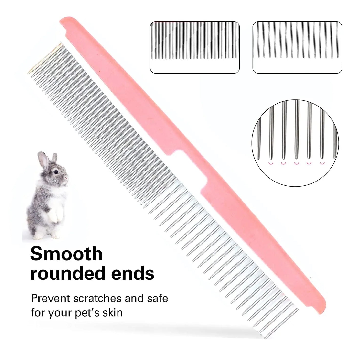Pet Grooming Kit With Slicker Brush, Glove, Comb, Nail Clipper