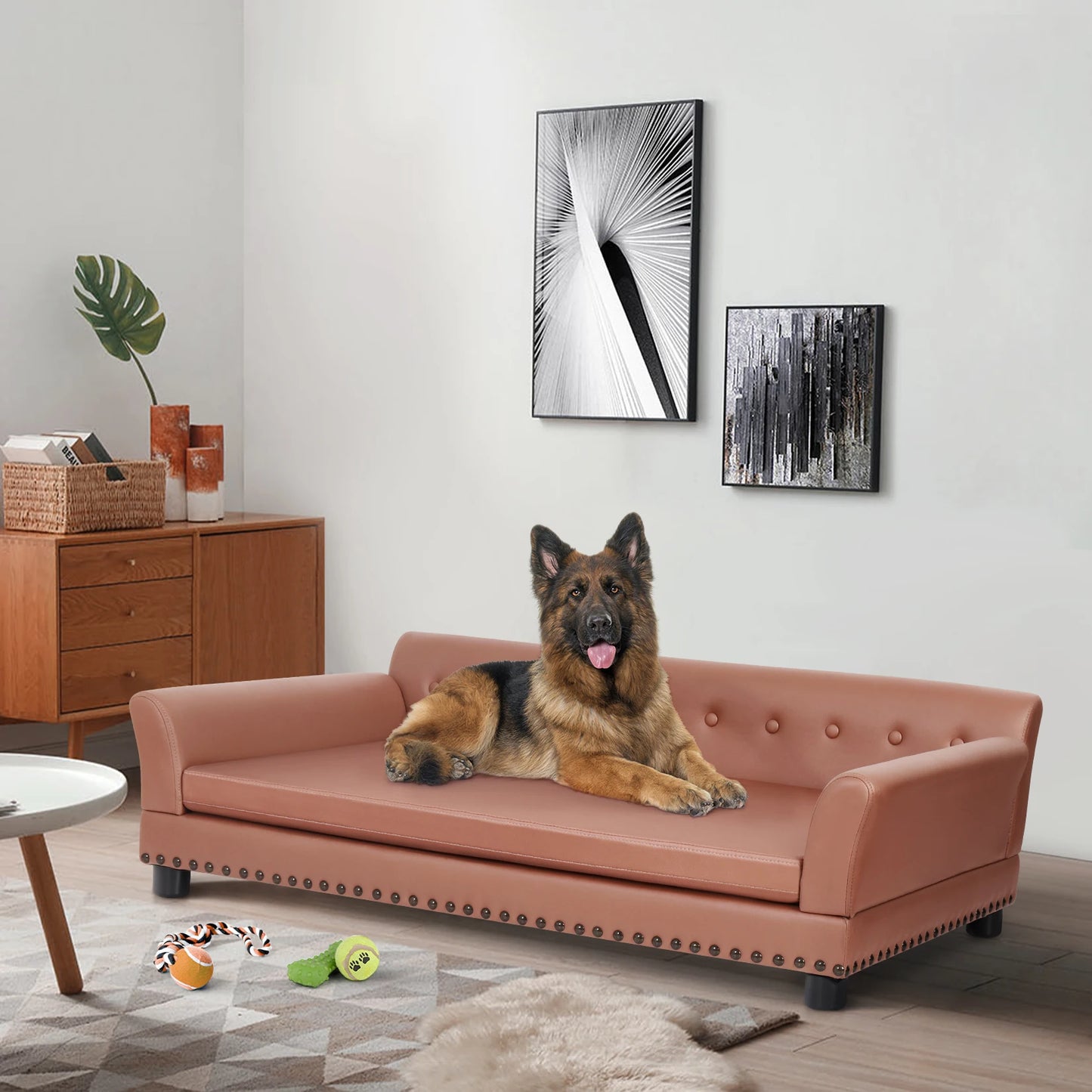 BingoPaw Waterproof Sofa Type Dog Bed With Removable Cushion