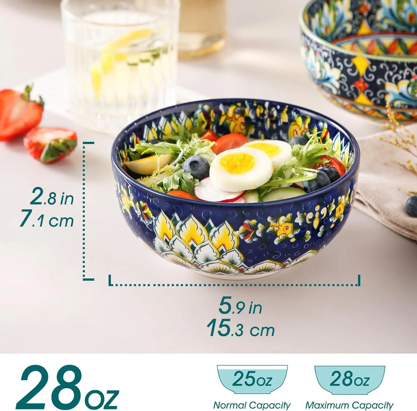 Ceramic Soup Bowls Set Microwave And Dishwasher Safe