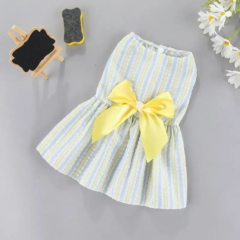 NONECN Flower Princess Dog Dress For Small Dogs Summer Skirt