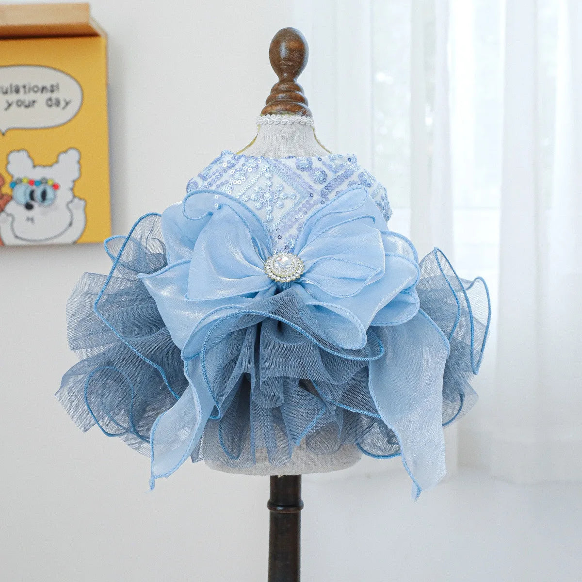 NONECN Galaxy Fluffy Gauze Pet Dress for Dogs and Cats