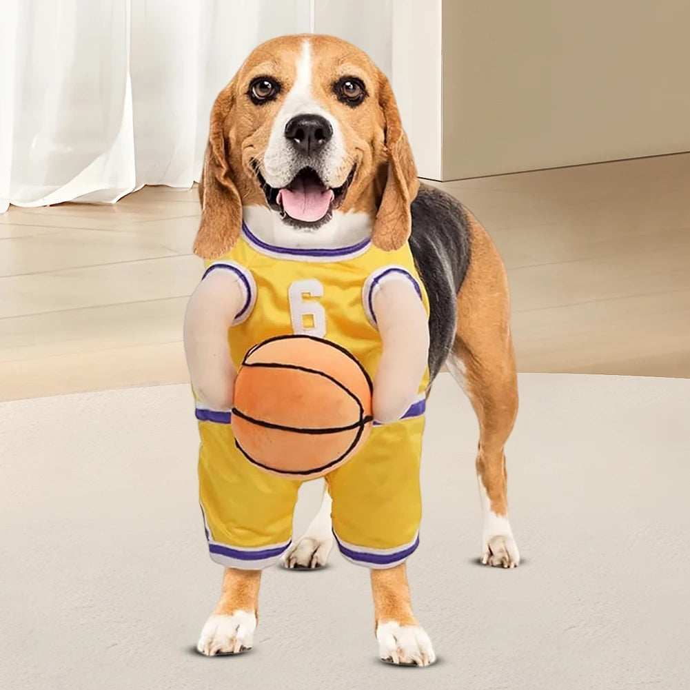 VAKIND Dog Basketball Player Costume With Ball Halloween Outfit