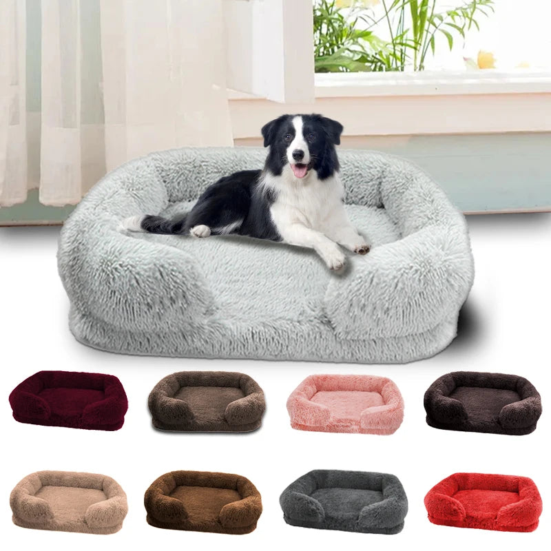 NONECN Thickened Orthopedic Dog Bed With Washable Plush Cover
