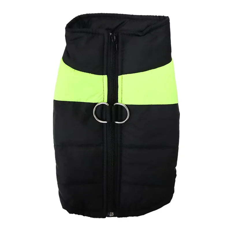 Waterproof Warm Dog Coat Winter Padded Jacket With Zipper