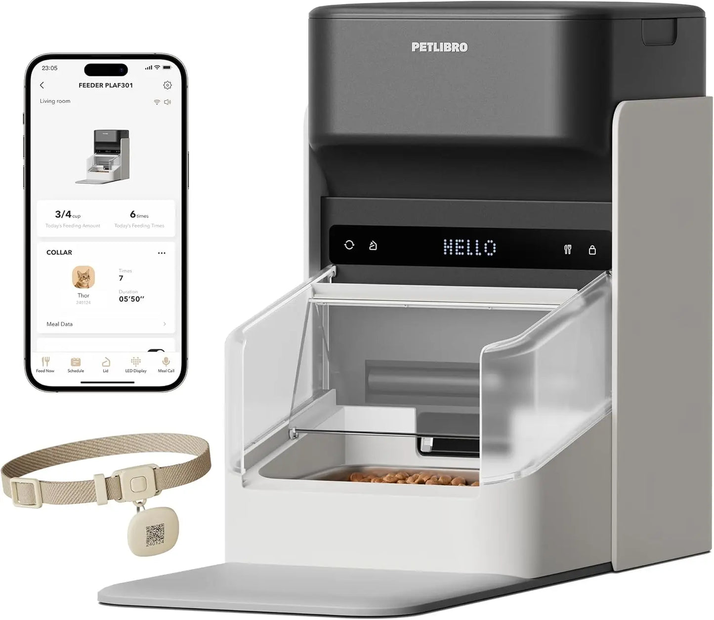 RFID Cat Feeder With Diet Tracking And Anti Theft Lid