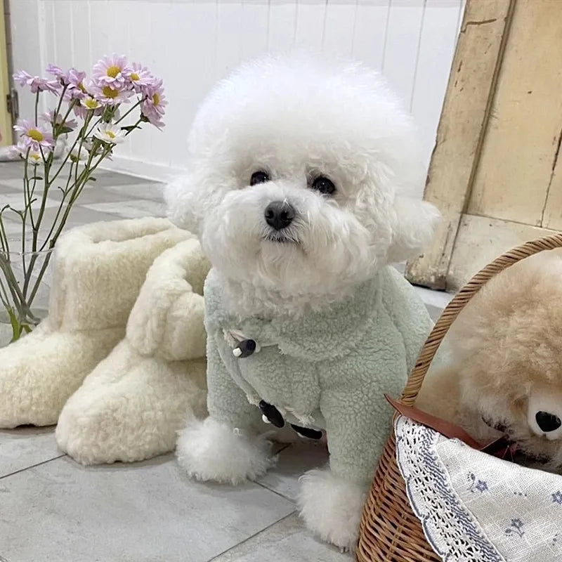Dog Fleece Bear Rabbit Coat With Cotton Padding For Dogs