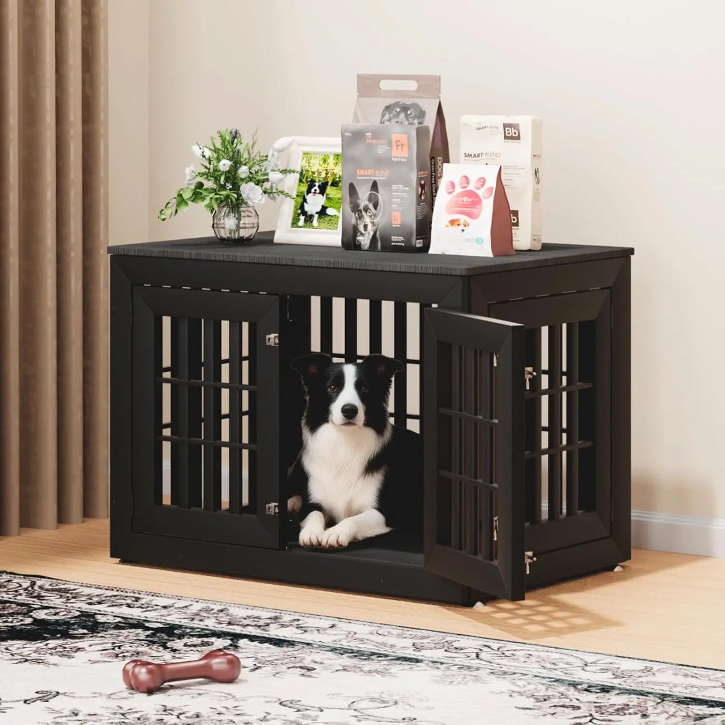 HUANZHUANG Heavy Duty Dog Crate Furniture for Indoor Use