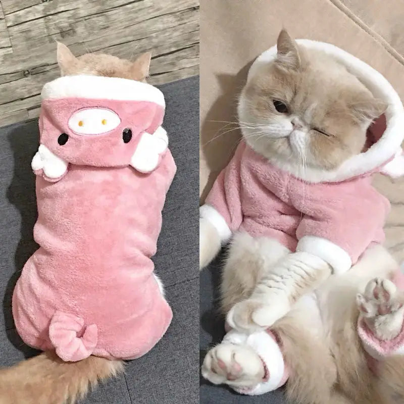 Soft Fleece Dog Hoodies And Jumpsuits For Small Dogs
